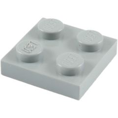 LEGO Medium Stone Gray Plate 2 x 2 (3022)