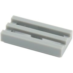 LEGO Medium Stone Gray Tile 1 x 2 Grille (with Bottom Groove) (2412)