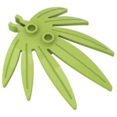 LEGO Lime Plant Leaves 6 x 5 Swordleaf with Clip (Gap in Clip) (30239)