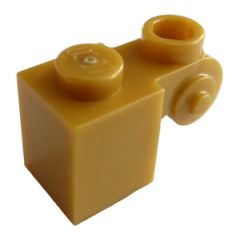 LEGO Pearl Gold Brick 1 x 1 x 2 with Scroll and Open Stud (20310)