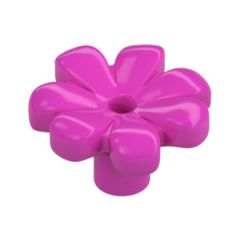 LEGO Dark Pink Flower with Squared Petals (without Reinforcement) (4367 / 32606)