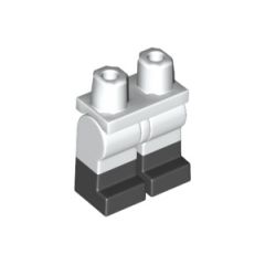 LEGO White Minifigure Hips and Legs with Black Boots (21019)