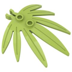 LEGO Lime Plant Leaves 6 x 5 Swordleaf with Clip (Gap in Clip) (30239)