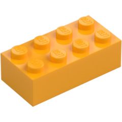 LEGO Bright Light Orange Brick 2 x 4 (3001 / 3556)