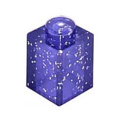 LEGO Transparent Purple Glitter Brick 1 x 1 (35382)