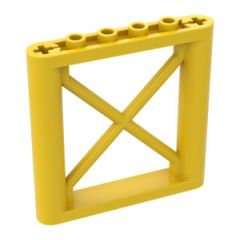 LEGO Yellow Support 1 x 6 x 5 Girder Rectangular (64448)