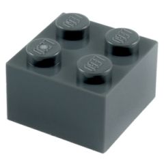 LEGO Dark Stone Gray Brick 2 x 2 (3003 / 6223)