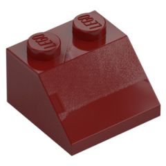 LEGO Dark Red Slope 2 x 2 (45°) (3039 / 6227)