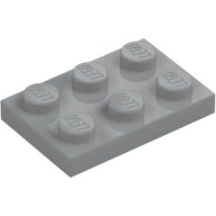 LEGO Medium Stone Gray Plate 2 x 3 (3021)