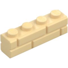 LEGO Tan Brick 1 x 4 with Embossed Bricks (15533)
